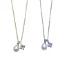 Collar con Colgante de Perla de Agua Dulce Natural Zhuji Estilo Minimalista Circonita Cúbica Perla en Forma de Arroz Cadena para Clavícula Fuente Venta al por Mayor Dropshipping