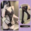 Noite Dourada Lingerie Sexy Renda Sexy Tentação Macacão com Entrepernas Abertas Pijama Feminino Uniforme Sem Folga Estilo Abstinência Feminino