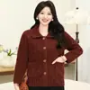 Abrigo Suéter de Punto Imitación Mink con Solapa y Botones, Suéter Cálido y de Moda para Mujer Otoño e Invierno, Elegante Exportación de Comercio Exterior
