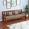 Casa de Alquiler Banco de Madera Maciza Balcón Silla con Respaldo de Ocio Apartamento Pequeño Sala de Estar Sofá Silla de Tres Plazas Doble Individual