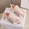 Tênis Dad Shoes Feminino 2026 Estilo Europeu Novo Verão Respirável Casual com Solas Grossas e Strass, Tamanho Grande