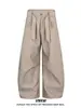 Pantalones de rayas plisados estilo 'old money' transfronterizos con diseño de cinturón de kendo, holgados y versátiles, nuevos pantalones largos casuales