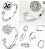 Anillo Giratorio de Plata Tailandesa para la Ansiedad Anillo para el Dedo Índice Multi-Círculo Cuentas de Transferencia Auspicioso Transferencia Moda Coreana Regalo para Novia