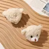 Cabeça de urso de pelúcia de desenho animado fofa, urso de pelúcia 3D, acessório de cabeça DIY, broche, chaveiro de bolsa, acessório de vestuário