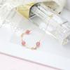 Pulsera de Cristal Natural Pulsera de Cristal Fresa Pulsera de Cristal Rosa para Mujer Accesorios Joyería Joyería Rellena de Oro de 14K