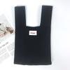 Bolsa de Tricô Design de Nicho Estilo Coreano Bolsa de Mão Bolsa Tote Estudante Cor Sólida Bolsa de Pulso Tecida Bolsa Colete Tendência Feminina