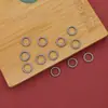 Anel de Conexão Fechado de Liga de Metal Retrô 8mm Prata Antiga Ouro Antigo Círculo de Prata do Tibete Argola de Pulo Acessórios para Montagem de Joias DIY