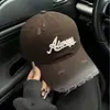 Gorra de Béisbol Vintage Borgoña Desgastada para Mujer, Estilo Retro Americano, Circunferencia de Cabeza Grande, Gorra Versátil con Letras que Hace que la Cara Parezca Más Pequeña