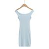 YPFF, ropa de moda para mujer, vestido tubo con hombros descubiertos para chica, vestido de verano nuevo, sexy, ajustado, sin mangas