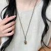 Collar Colgante de Flor Redonda de Resina Estilo Coreano Minimalista, Cadena para Suéter de Lujo Ligero de Gama Alta, Accesorio de Joyería Largo Versátil