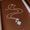 Collar Retro de Circonita Estilo Minimalista Francés Cadena Fresca Pequeña para Clavícula Sensación de Alta Gama Lujo Ligero Sensación de Alta Gama Accesorios de Collar de Nicho para Mujeres