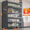 Estante de Cocina de Pie Gabinete de Almacenamiento Multicapa Horno de Microondas Doméstico Gabinete Multifuncional con Puerta Gabinete de Almacenamiento a Prueba de Polvo