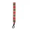 Cordão de pulso para celular bordado, cordão de pulso retrô, corrente com totem estilo nacional, pulseira de pulso larga e resistente para mulheres, anti-perda