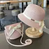 Chapéu de Palha Estilo Coreano de Verão Chapéu de Menina Chapéu de Mulher Tesouro Praia Bolsa Infantil Chapéu Protetor Solar Menina Sol Pescador Verão