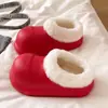 Pantuflas de Algodón Cerradas con Forro de Felpa para Mujer, Para Uso Interior/Exterior en Invierno, Modernas, Casuales, Antideslizantes, Impermeables, de Suela Gruesa, Zapatos de Algodón Calientes para el Hogar