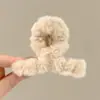 Pinzas para el pelo de felpa de alta gama para otoño e invierno, pinzas de tiburón, pinzas para el pelo de lazo de gran capacidad, accesorios para el pelo de mujer para la parte posterior de la cabeza