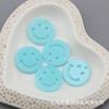 Colgante llavero de acrílico de color sólido de 24 mm con esmalte, plano, de doble cara con cara sonriente, accesorios de joyería hechos a mano DIY