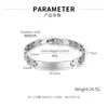 Pulsera de Acero Inoxidable Ins Transfronteriza Joyería para Hombre Simple Moda Tendencia Pulido Curvo Acero Inoxidable Grabado Pulsera