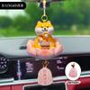 Original Estilo Budista Buena Suerte Flor de Loto Pez de Madera Capibara Panda Adorno Colgante para Interior de Coche Decoración Creativa Linda Exquisita para Coche para Mujeres