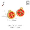 Colgante de Pulsera de Ojo de Buda de Cinco Vías con Goteo de Aceite Estilo Tíbet, Dorado, Doble Cara, para Manualidades con Cuentas, Agujero para Colgar Cadena, Accesorios de Joyería