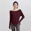 Roupas de Yoga Femininas Outono Novo Secagem Rápida Solta Pilates Treinamento Fitness Top Blusa Manga Longa Esportiva Atacado