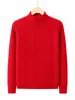 Suéter de Forro Polar para Hombre Otoño 2026, Suéter Básico de Cuello Redondo para Hombre de Mediana Edad, Suéter de Invierno, Prendas de Punto Casual de Negocios, Color Sólido