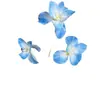 Flores artificiales de orquídea iris de tres puntas, accesorios para arreglos florales de boda, venta al por mayor para fotografía, decoración de estudio, accesorios para rodaje de proyectos