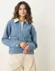 [Jaqueta Jeans Personalizada Feminina] Fábrica de Origem Puxa Linda Jaqueta Jeans Feminina Odm Lote Pequeno com Fotos e Amostras