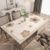 Tapete de mesa de couro, PVC impermeável à prova de óleo engrossado dupla face de couro mesa de chá tapete de mesa de TV armário tampa de pano mesa corredor luz luxo