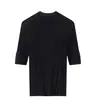 Fio Yangzi 100% Lã Fina Fiada de Contagem 60, Estilo Simples e Elegante para Roupas de Exterior, Tricô de Onda d'Água de Verão, Mangas de Três Quartos