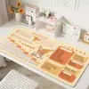 Tapete de Mesa Desenho Animado para Estudantes e Crianças, Tapete Especial de Proteção de Mesa para Escrita e Aprendizagem, Tapete de Mesa à Prova d'Água e Lavável