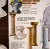 Pegatinas de Historia Retro Serie de Columnas Romanas Material de Base Vintage para Collage Pegatinas de Collage 6 Tipos