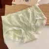 Nova calcinha feminina algodão entrepernas cintura treme explosão ao vivo respirável confortável renda japonesa calcinha de menina