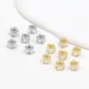 Cor de ouro 14k contas de zircônia incrustadas contas quadradas de transferência pulseira DIY colar com acessórios de contas C45