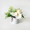 Planta em vaso artificial de rosa e orquídea phalaenopsis estilo nórdico Presente de Dia dos Namorados flor artificial bonsai ornamento de decoração para casa