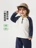 Camiseta de Manga Larga de Algodón Puro Estilo Europeo para Niños, Modelo Nuevo Otoño 2026, Camiseta Base para Niños Pequeños Estilo Primavera y Otoño