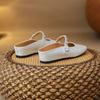 Zapatos de Salón Plateados 2025 Baotou Zapatos Mary Jane para Mujeres Soporte Medio de una Pierna Pantuflas Medias Francesas Ropa de Verano para Mujer