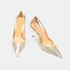 2026 Primavera Novo Comércio Exterior Transfronteiriço Tamanho Grande Salto Alto Sapatos Femininos Modernos Vazados Bico Fino Sandálias Fechadas Amazon para Mulheres