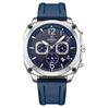 Reloj cronógrafo de cuarzo para hombre, multifuncional, deportivo, con correa de silicona agradable para la piel, estilo boutique, 83018m