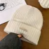 Gorro de Punto para Mujer, Otoño e Invierno, Gorro de Lana de Moda de Alta Gama, Circunferencia de Cabeza Grande, Adelgazante de Rostro, Gorro Holgado Cálido, Gorro para Clima Frío