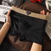 Roupa Íntima Masculina de Verão 2025 Novo Estilo Roupa Íntima de Seda Gelada Masculina Boxer Respirável Fresco Tamanho Grande Confortável Roupa Íntima
