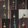 Sándalo verde ébano talla en madera Patrón de martillo A Dai Gourd de gato loto cadena para teléfono móvil colgante llavero colgante de fragancia para coche