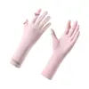 Luvas de Proteção Solar Femininas Resistentes a UV Tela Sensível ao Toque Outdoor Dirigindo Antiderrapantes Proteção Solar Verão Leves Equitação Luvas de Seda de Gelo