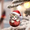 Pingente de Natal Série Gatinho Novo Transfronteiriço Cabides de Natal Decorações de Festa Pingente para Mochila Pingente para Carro