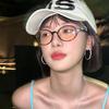 2023 Invierno Ultraligero Ins Retro Marco Redondo Caballo Femenino Estampado Leopardo Miopía Anti Luz Azul Lentes Nerd-