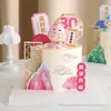 Nova Decoração de Bolo Estilo Chinês para Bebê de Um Ano, Cem Dias, Lua Cheia, Bebê Cobra "EU SOU Lua Cheia" Tela Decoração de Assar Plug-in Topper