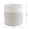 Cesta de flores tejida con cuerda de algodón, cesta para macetas, cesta para plantas, cesta redonda blanca, cesta para plantas en maceta pequeña