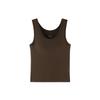 Chal de punto de rayón Evertrue para mujer 2025 Otoño e Invierno Nuevo Estilo Coreano Camiseta sin mangas con cuello en U 62702