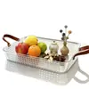 Bandeja Doméstica Estilo Lujo para Frutas Secas, Bandeja para Semillas, Caja de Almacenamiento para Snacks, Plato de Frutas, Bandeja para Mesa de Café de Sala de Estar con Tapa, Bandeja para Dulces