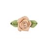 Capullos de Rosa Personalizados de Poliéster con Hojas, Accesorios para el Cabello Hechos a Mano para DIY, Flores Pequeñas Decorativas, Accesorios para Ropa de Niños
